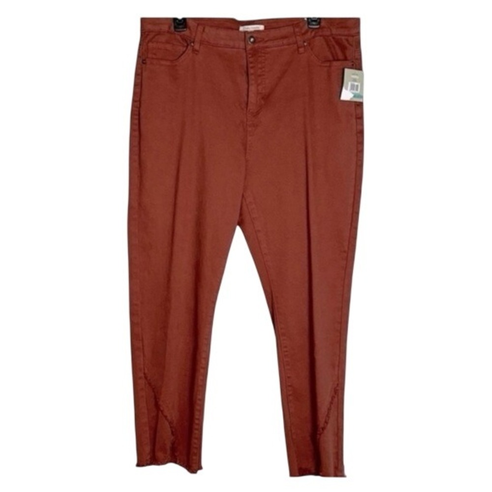 John Mark Womens Size 16 Boyfriend Jeans Amber Waves Pumpkin Brown‎ NWT